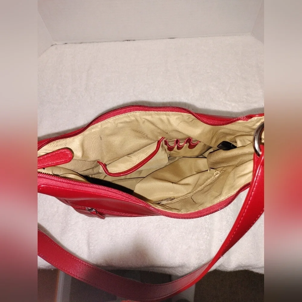 Gianni Bernini Elegant Red Shoulder Bag